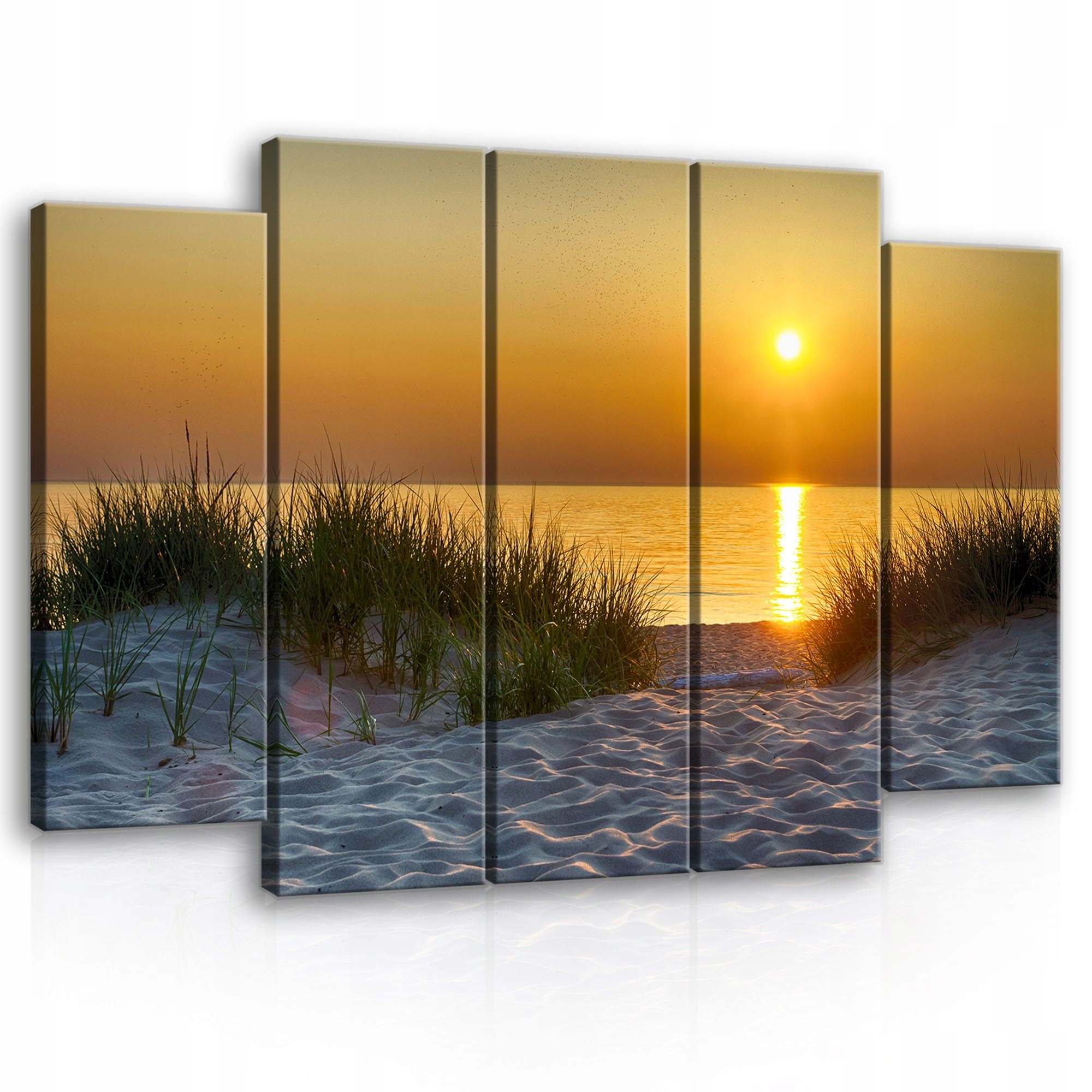 Obraz 150x100 Západ slunce břeh pláž moře jezero voda písek klid