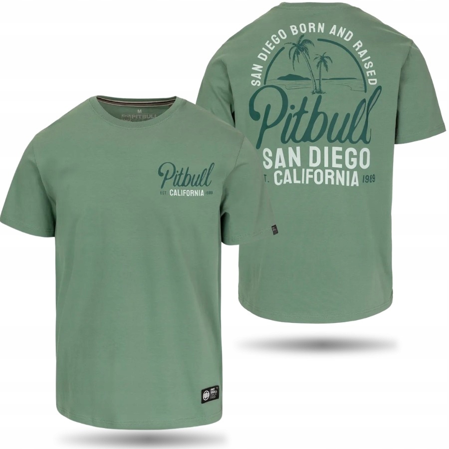 Koszulka Męska Pit Bull T-shirt Podkoszulek Na Co Dzień Pitbull Sportowa