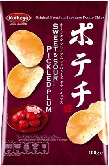 Levně 5 x Bramborové chipsy Potechi Umeboshi 100 g Koikeya