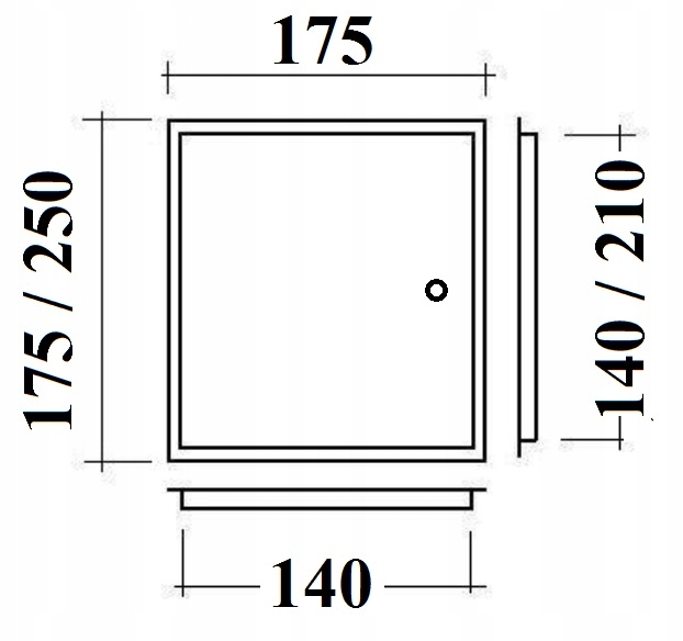 DRZWICZKI KOMINOWE 14X14-R BRĄZ BIAŁY Kod producenta IH80I880
