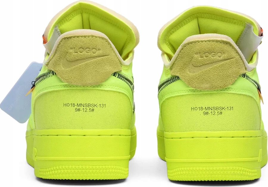 Oryginalne Nike Air Force 1 Low Off-White Volt US 9 | EU 42.5