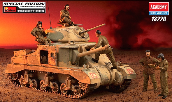 Academy Model Tanku na lepení Střední tank M3 Grant "El-Alamein" 13228