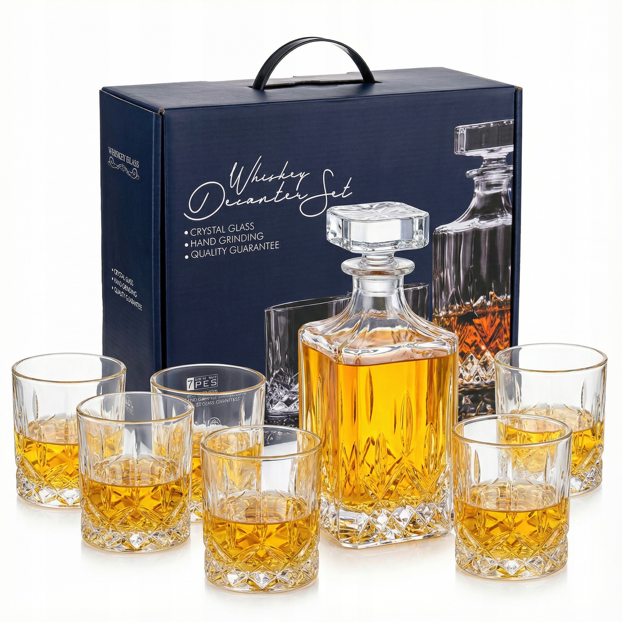 Sada na whisky karafa dárek k narozeninám pro kluka se 6 skleničkami