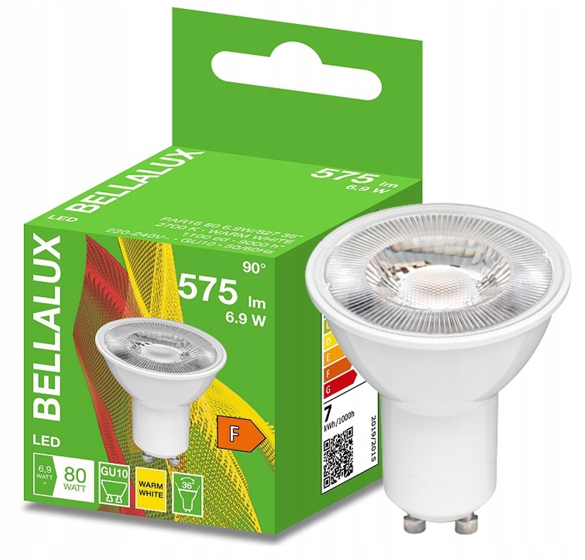 

Żarówka reflektor Led GU10 6.9W 2700K 36° Bellalux