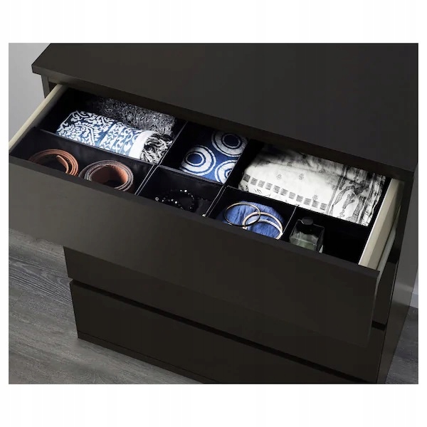 IKEA MALM Komoda, 4 szuflady, czarnobrąz 80x100cm Marka Ikea