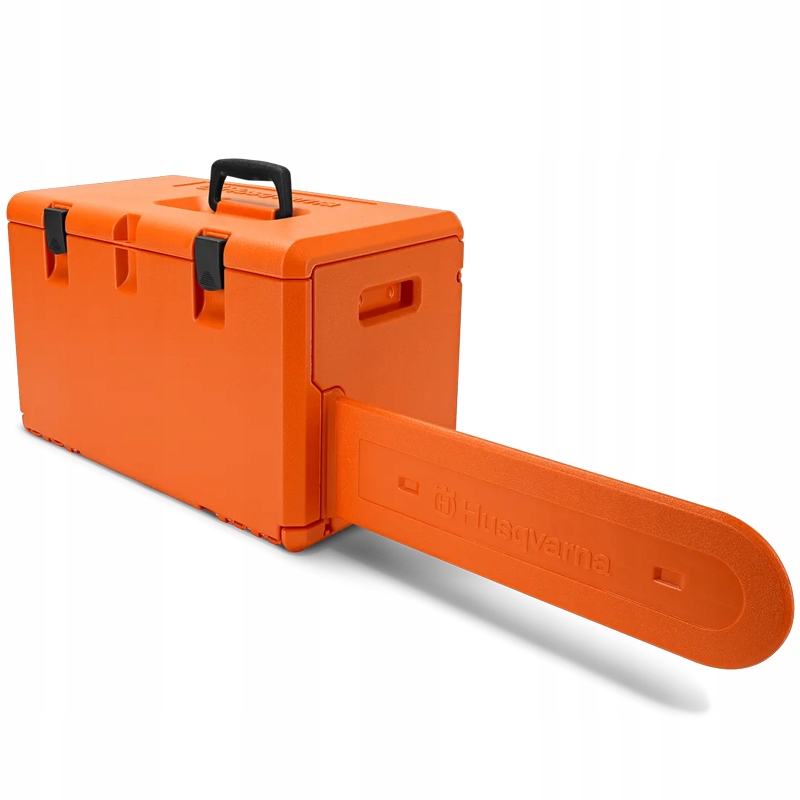Skriňa na pílu Husqvarna je odolná voči dvojitým stenám, oranžová