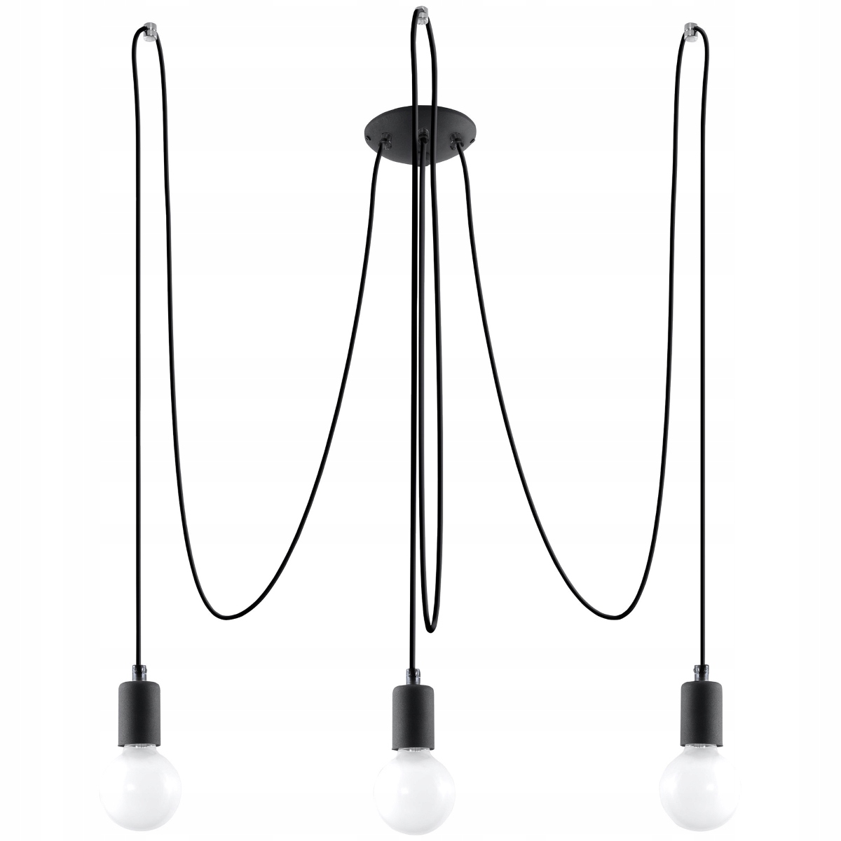 Luster Edison 3 čierny