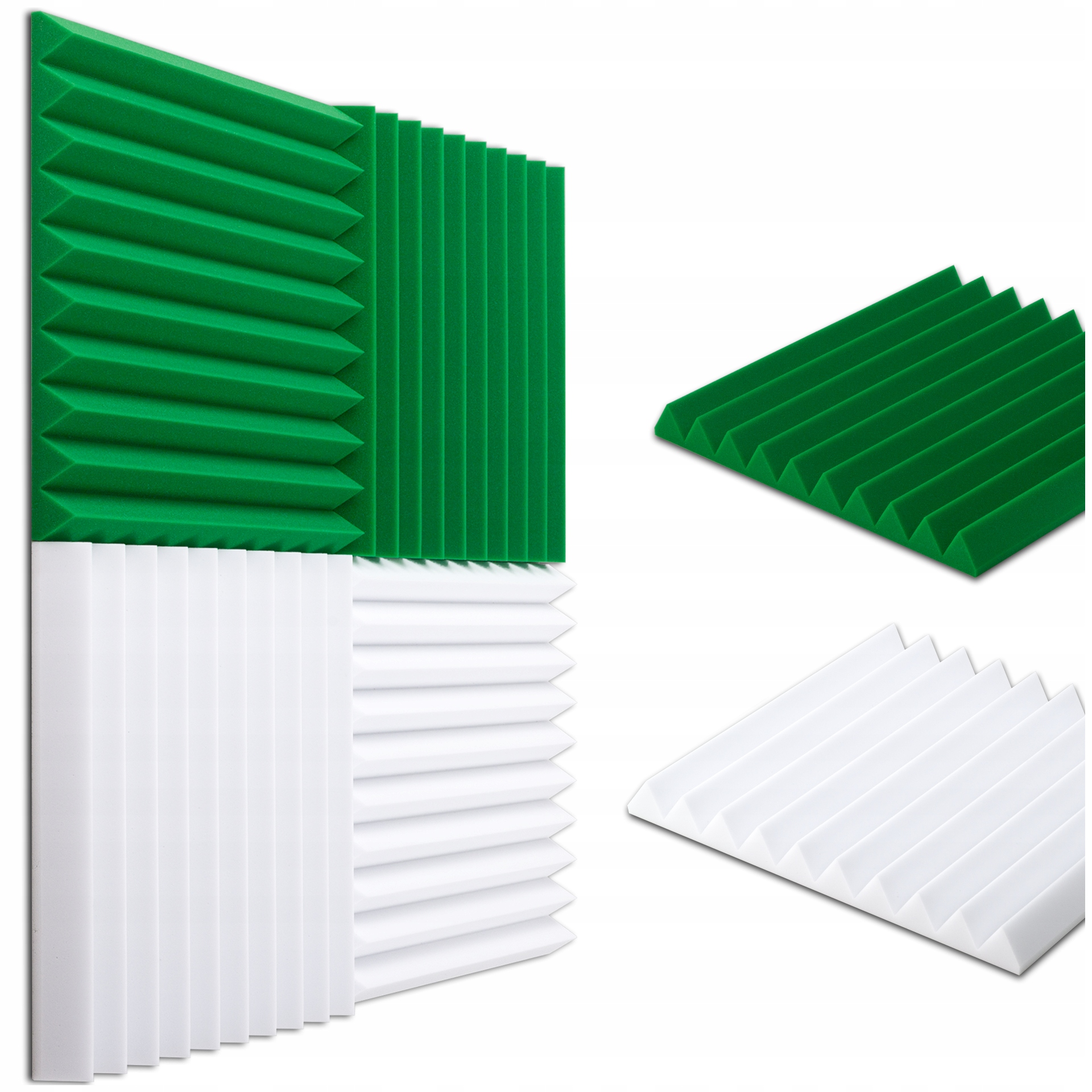 Akustické desky 50x50x5 cm ztlumovací pěny s klíny, redukce echo dozvuku