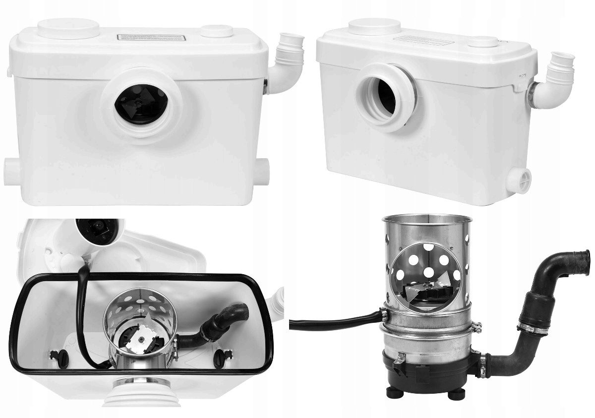 POMPA DO TOALETY WC TRZY WEJŚCIA Z ROZDRABNIACZEM MŁYNEK PRZEPOMPOWNIA