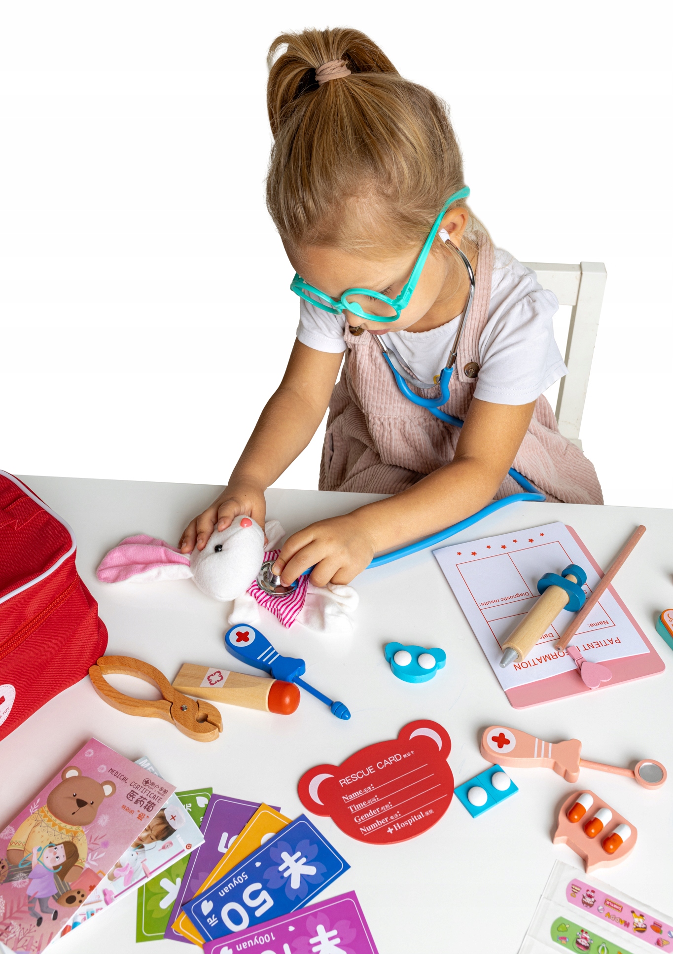 DOKTOR DENTYSTA apteczka Drewniany zestaw lekarza Kod producenta HM227497