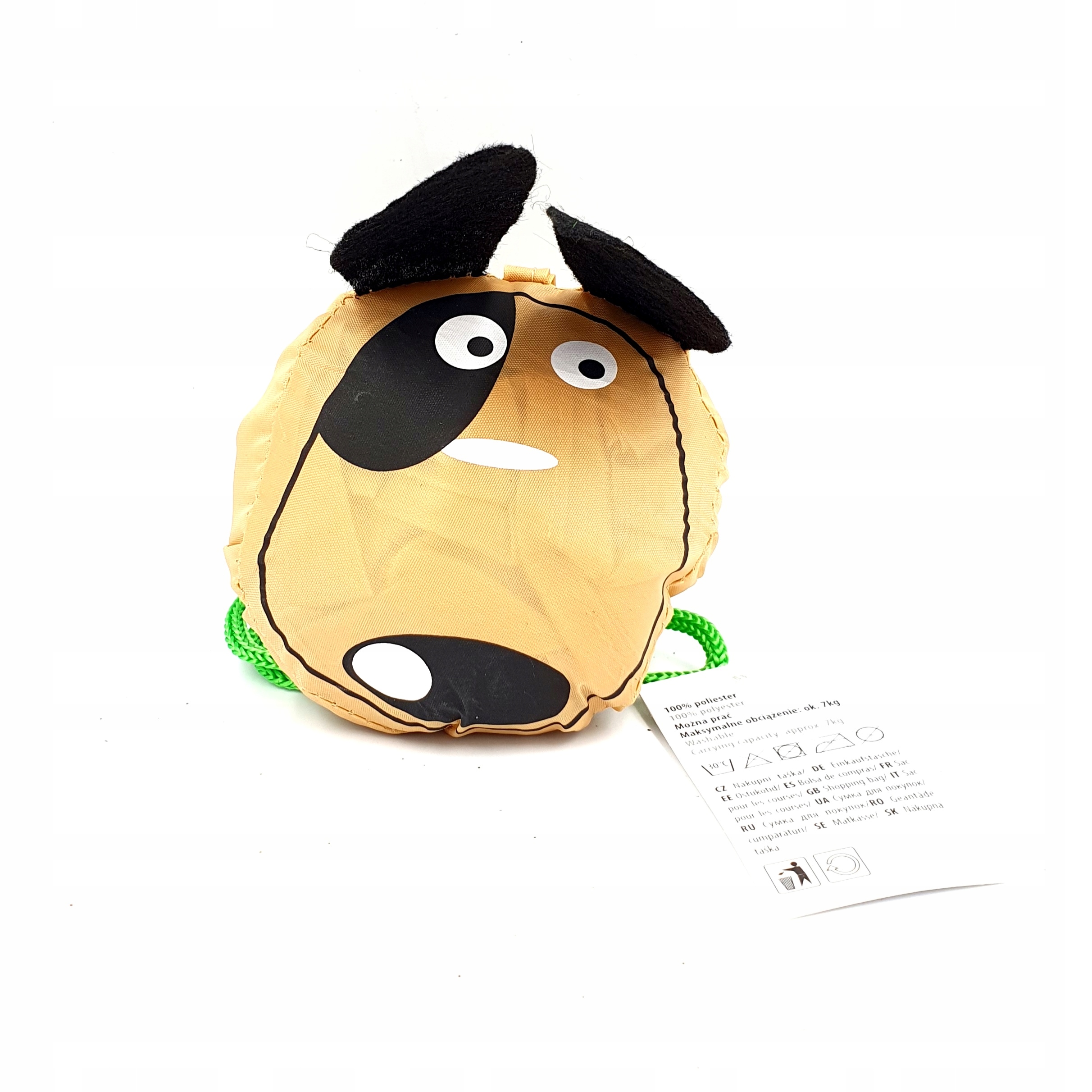 TORBA SIATKA NA ZAKUPY SKŁADANA PIES EKO TORBA