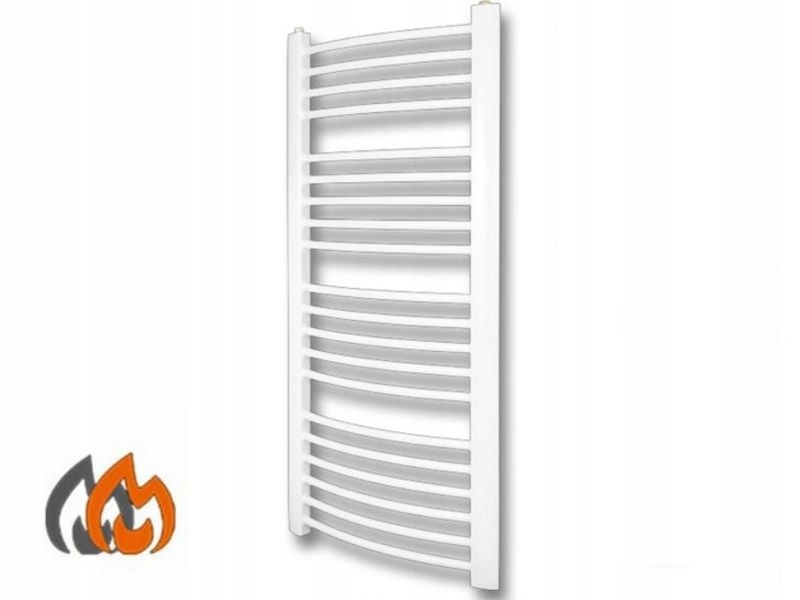 Grzejnik wodny łazienkowy stalowy łukowy biały przyłącz dolny 570x1180 stal