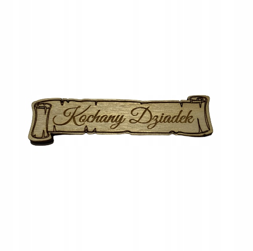 Pergamin Kochany Dziadek 7 cm scrapki decoupage