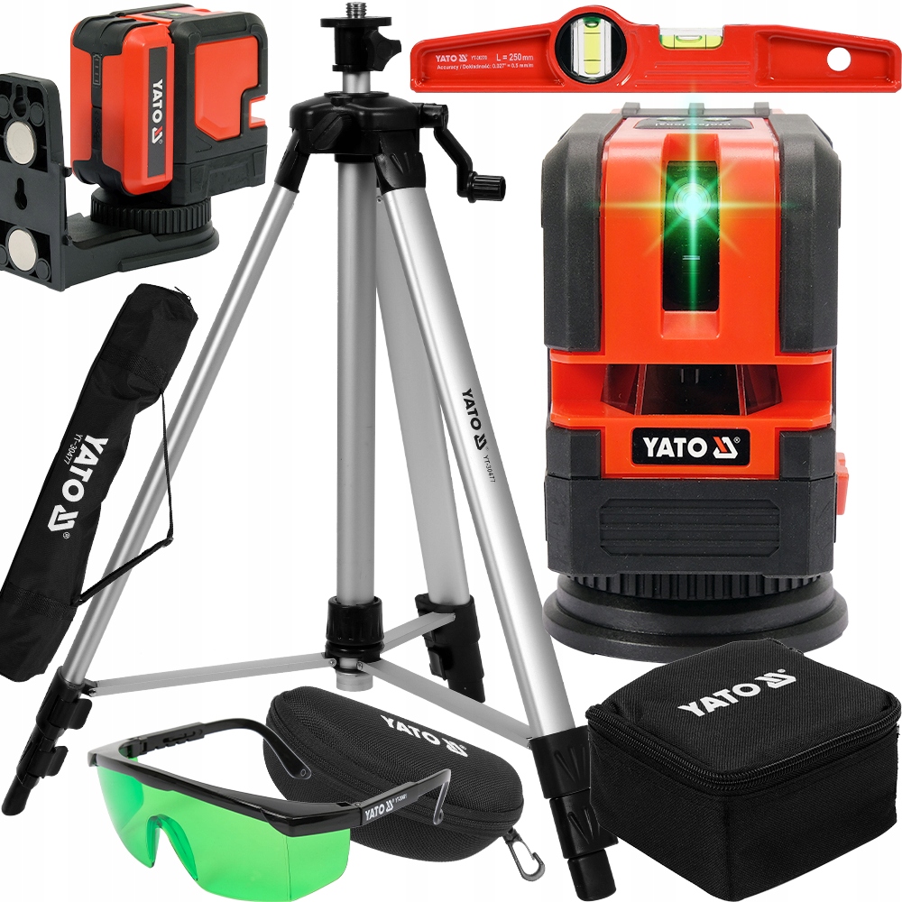 

Poziomica Laserowa Laser Krzyżowy Zielony Statyw