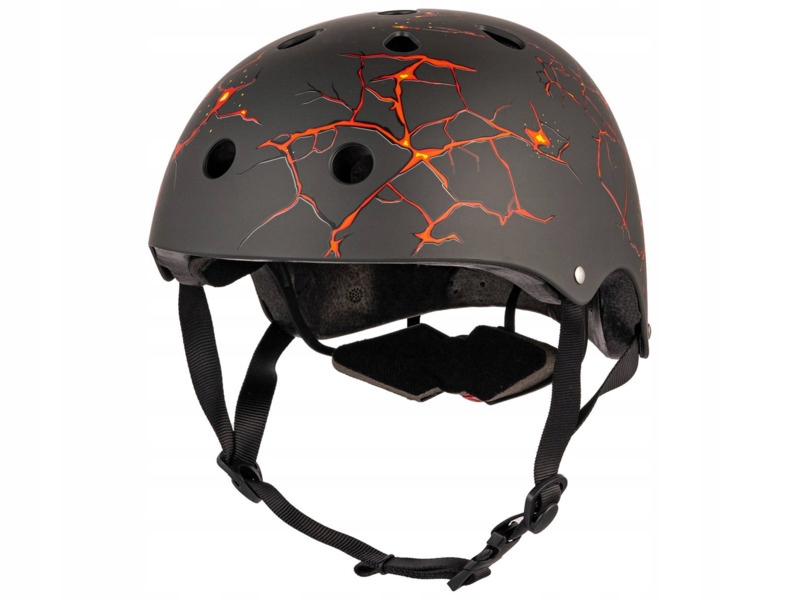Kask rowerowy Hornit Lava LAS828 Czarno-pomarańczowy dla Dzieci (rozmiar S)