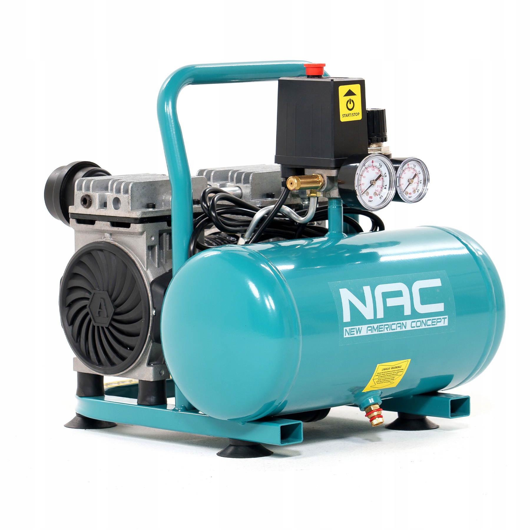 Kompresor Bezolejový Kompresor 6 L 8 Bar Nac 550 W 107 L/min Tlmený Motor