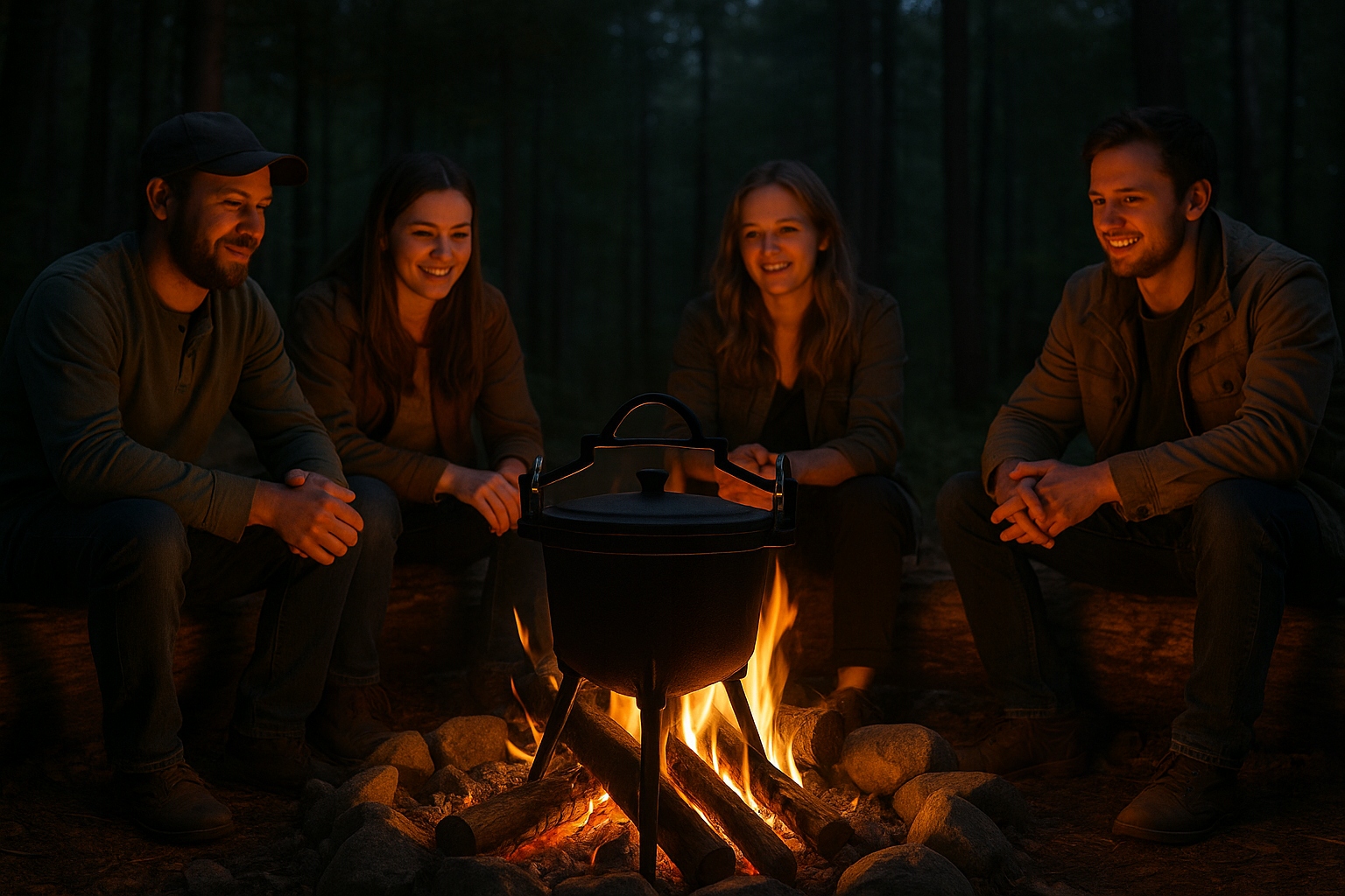 Kociołek Pokka w plenerze – gotowanie na ogniu