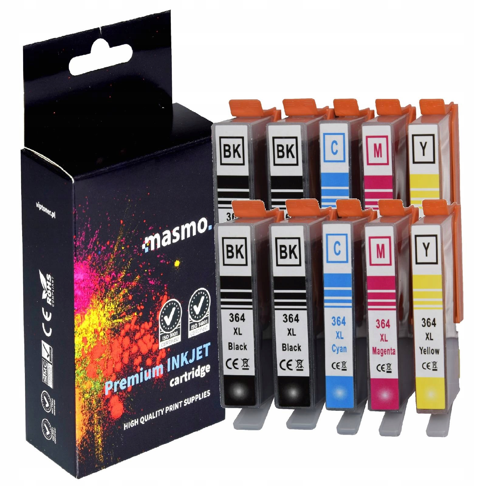 10 x Náplně Do Tiskárny Hp Deskjet 3520 3070A 364XL