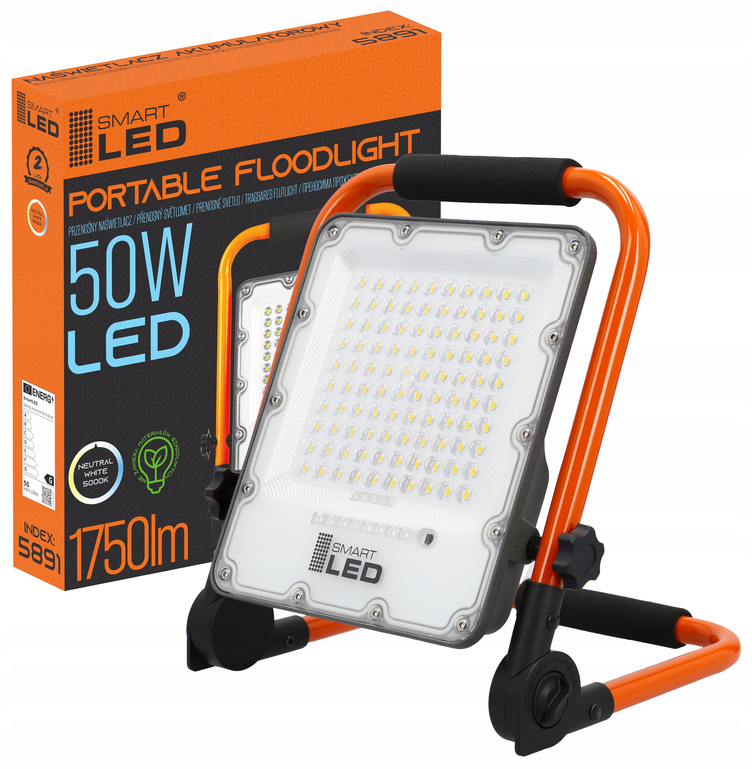 

Halogen budowlany naświetlacz Led 50W akumulator