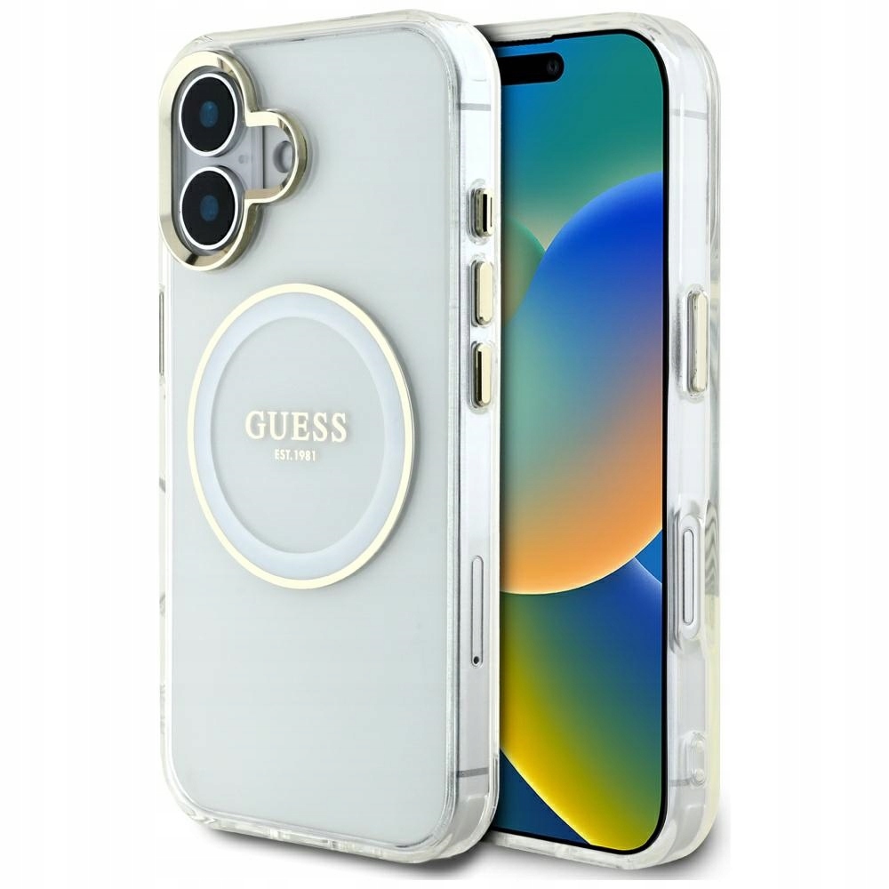 Pouzdro pro iPhone 16 Guess MagSafe Bílé