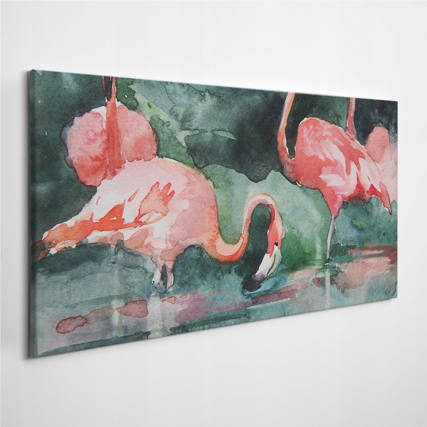 

Obrazy na płótnie Flamingi Krajobraz Woda 120x60