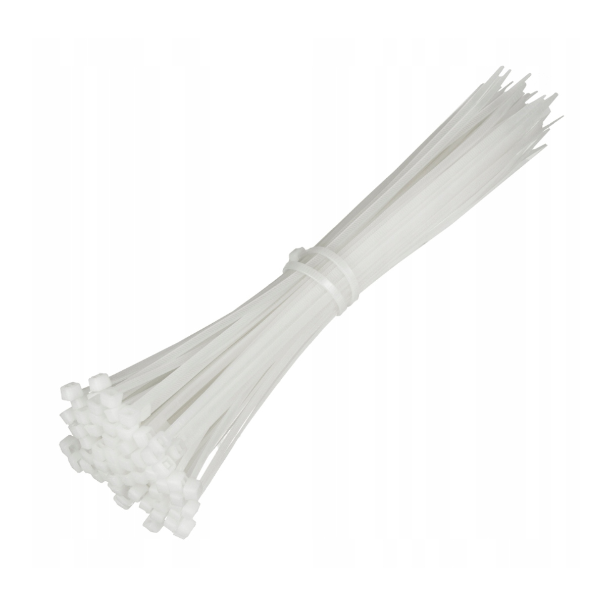 50x Opaski Zaciskowe Kablowe Trytki Białe 4,8x300