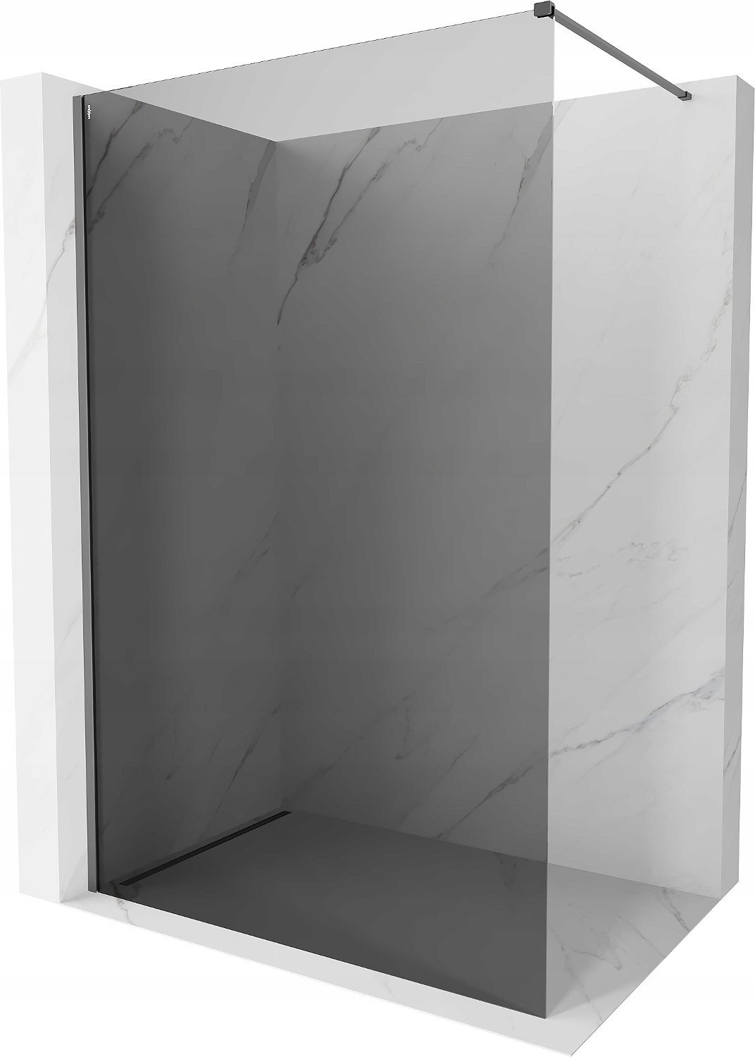 Mexen Kioto-x Ścianka Prysznicowa Walk-in 130x200 Grafit Gun Metal