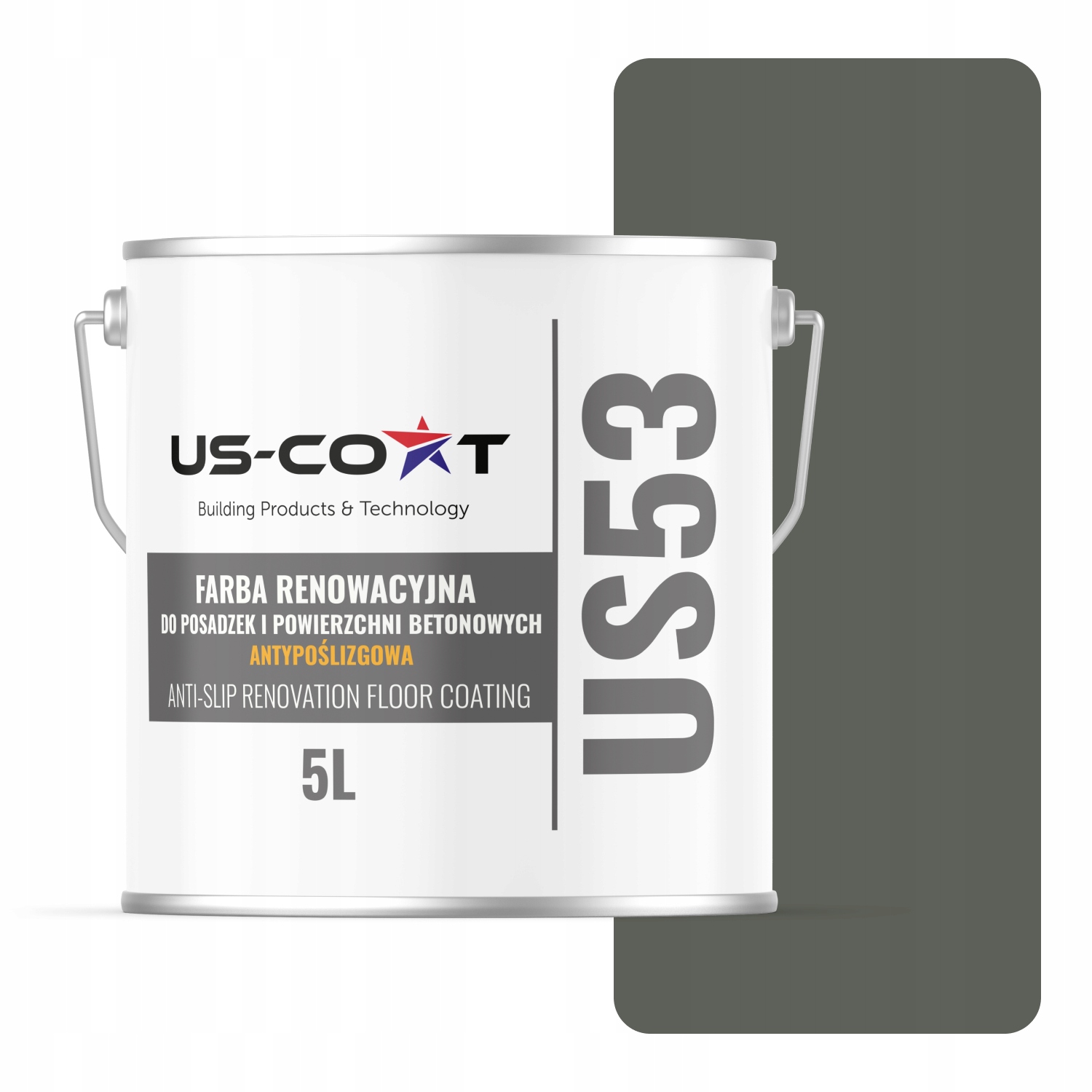 Barva Uv Protiskluzová Barva Na Podlahy Šedozelená Ral 7009 5L