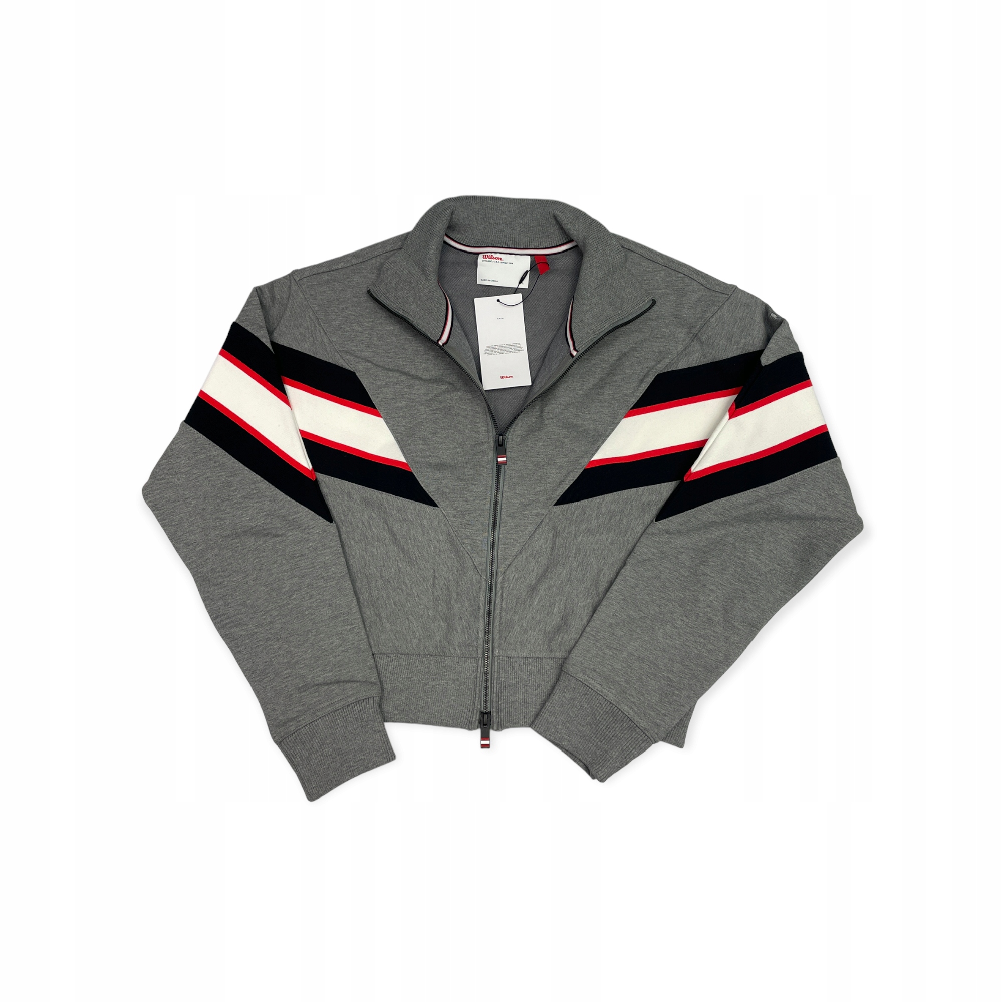 Rozepínací šedá mikina Wilson Usa L