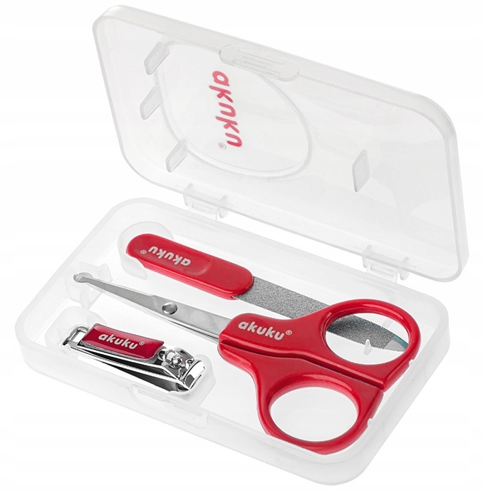 AKUKU ZESTAW KOSMETYCZNY NOŻYCZKI PILNICZEK CĄŻKI