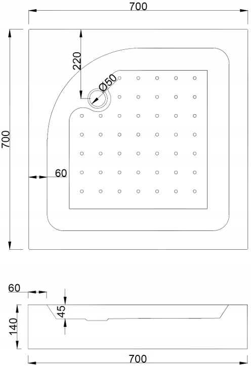 MEXEN RIO KABINA PRYSZNICOWA TRANSPARENTNA 80 x 80 CM CZARNA + BRODZIK Głębokość 80 cm