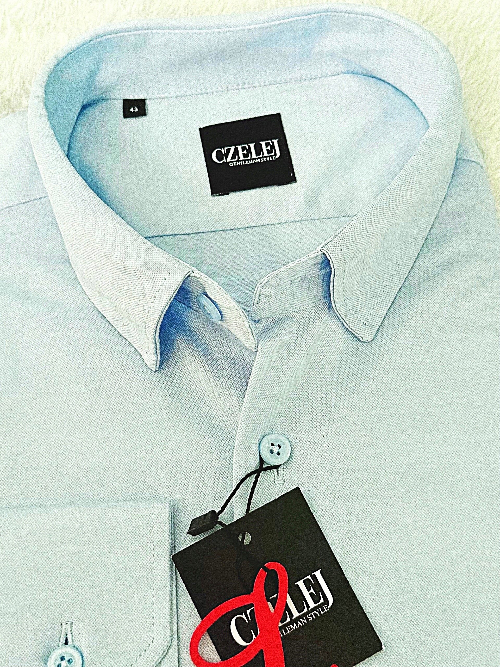 Darex Čelej pánská košile 97% bavlna regular světle modrá délka rukáv 43 176/182