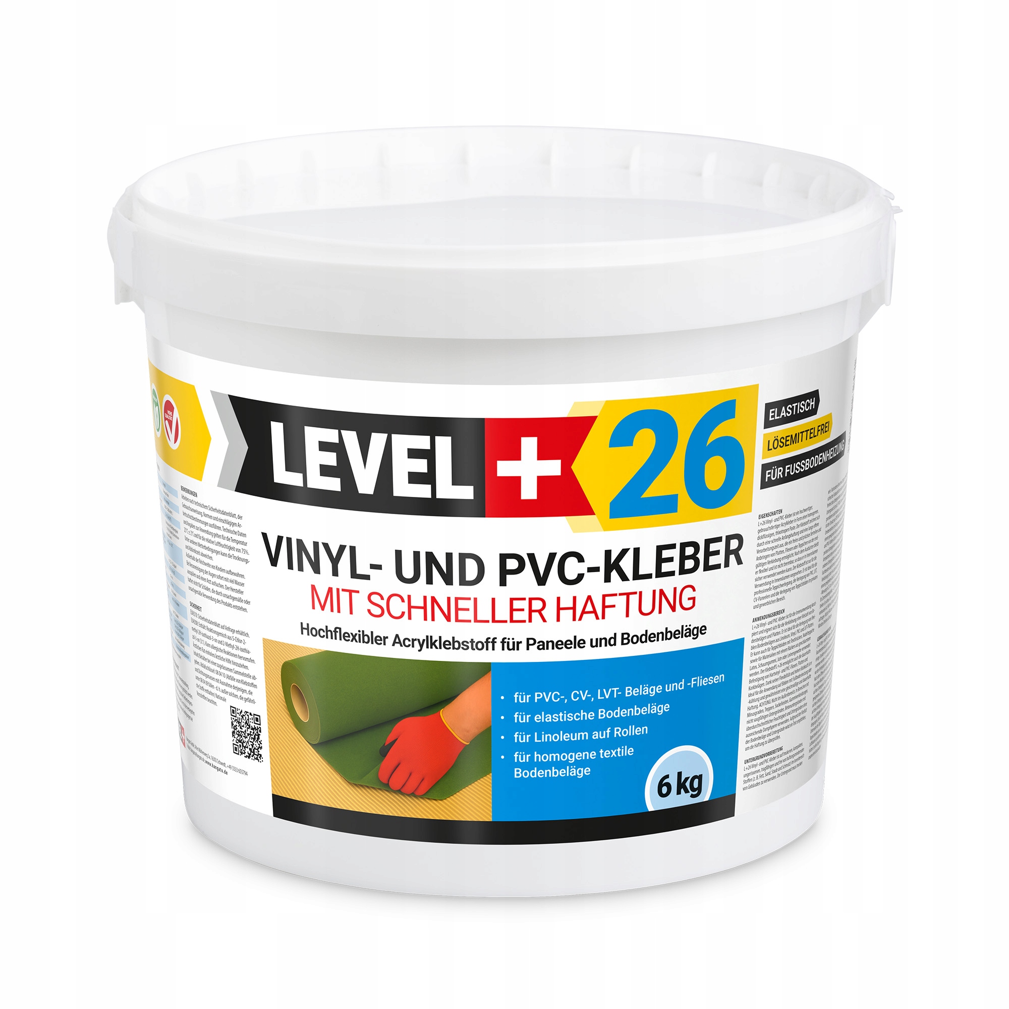 Vinylové lepidlo Pvc Lvt Panely Elastické lepidlo Rychlé lepení L+26 6 kg