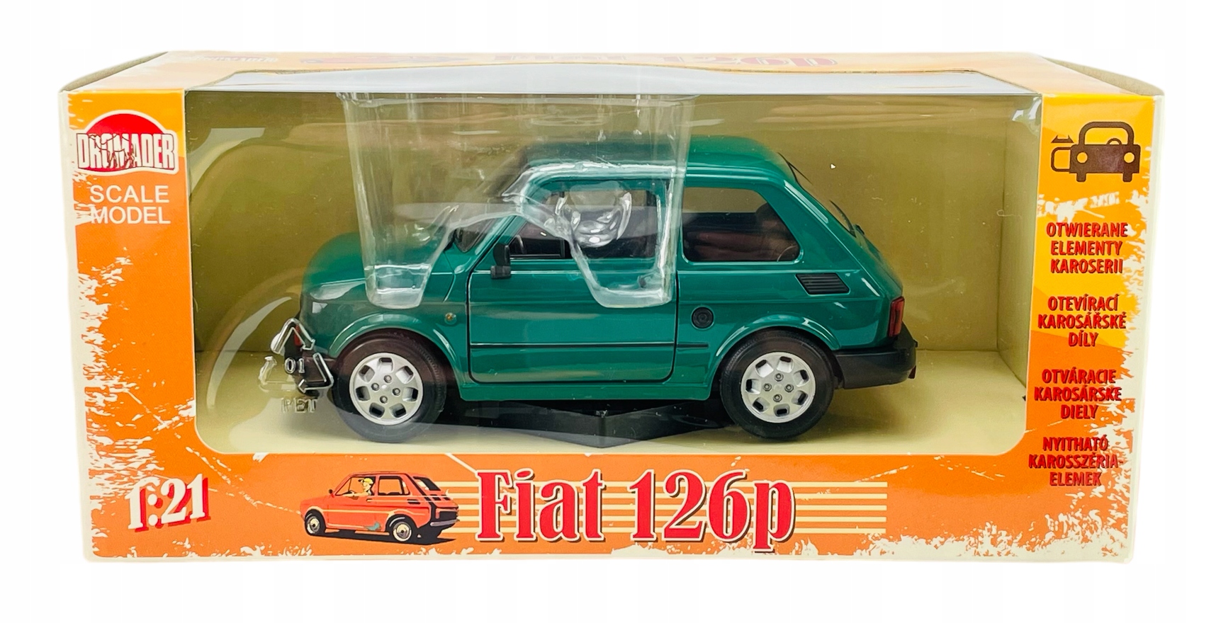 WELLY FIAT 126p MALUCH ZIELONY 1:21 LEGENDY PRL Model FIAT 126p