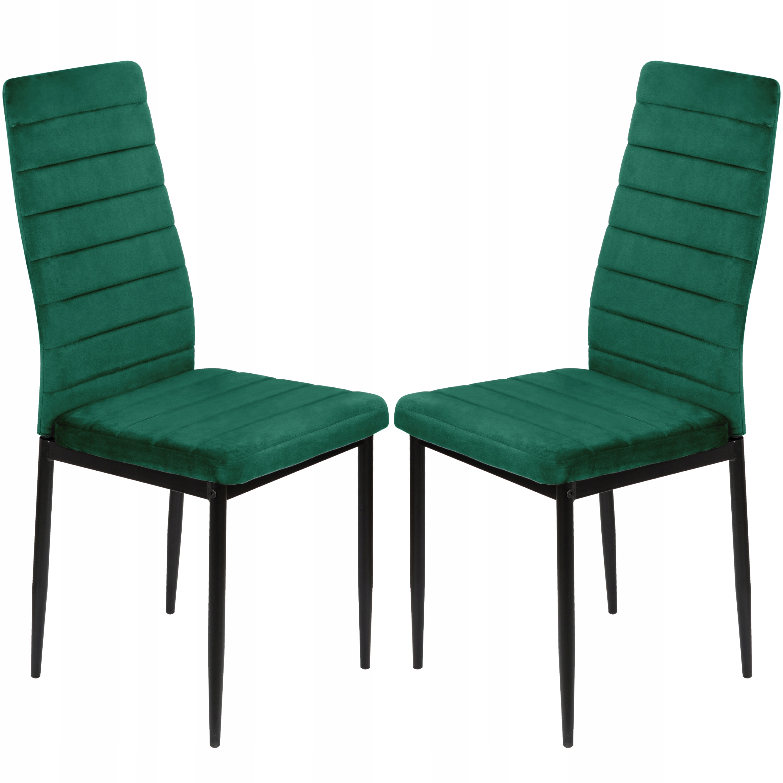 2 x Krzesło Zielone Welur Velvet Tapicerowane Salon Jadalnia Vito
