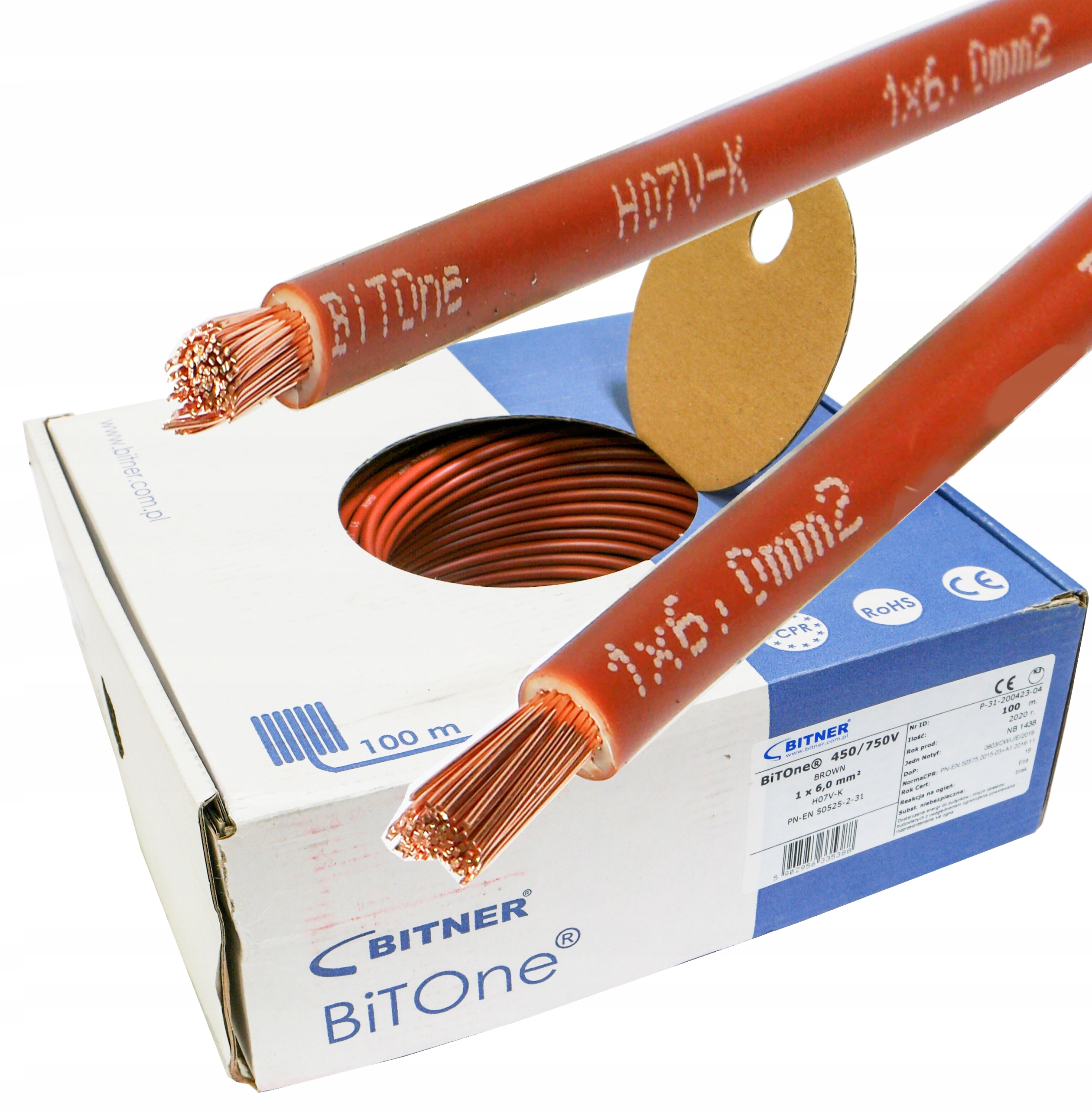 Kábel Lgy 6 hnedý Bitone 100 m