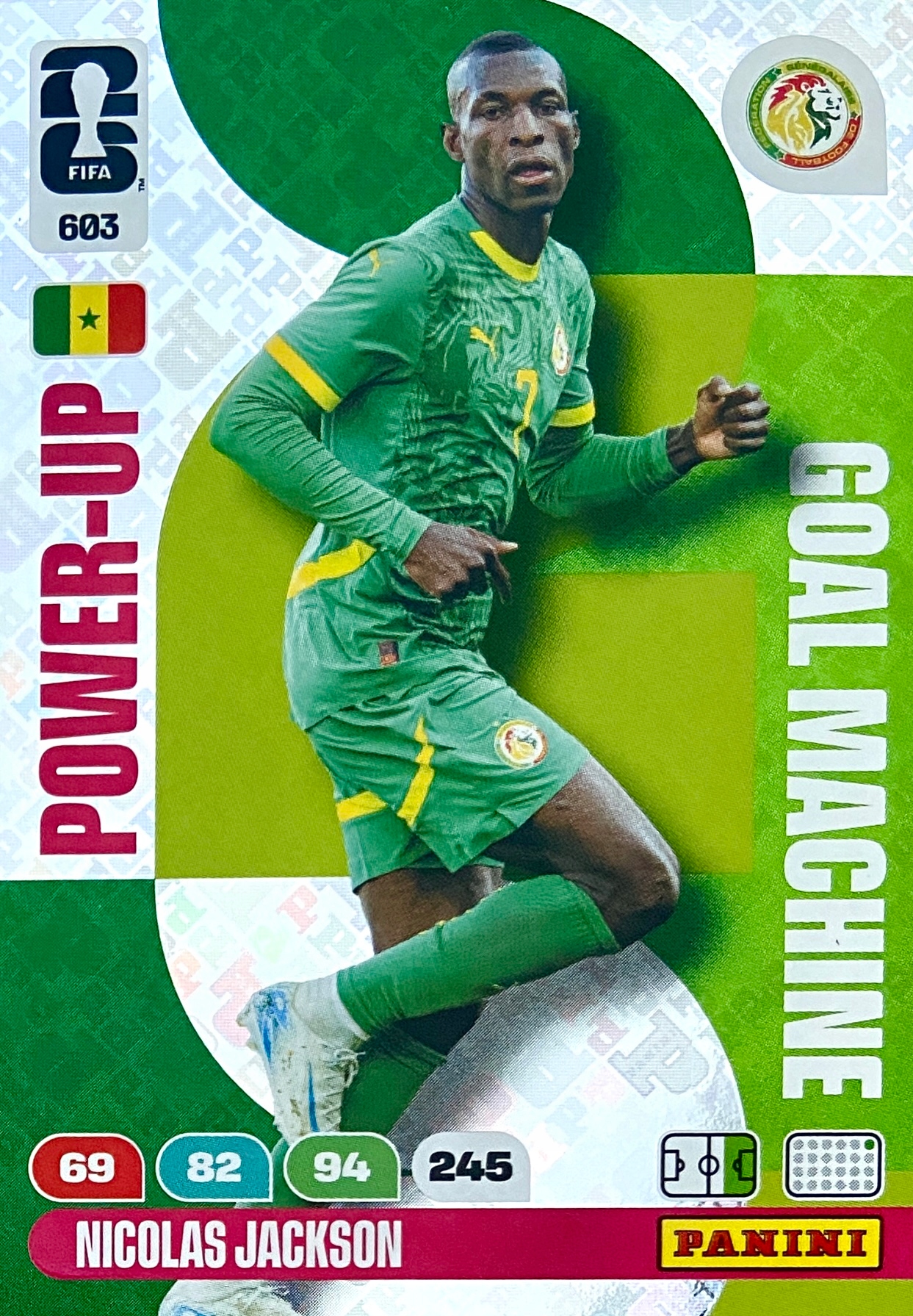 Fifa World Cup 2026 karta Power-up Goal Machine 603 Nicolas Jackson Senegal