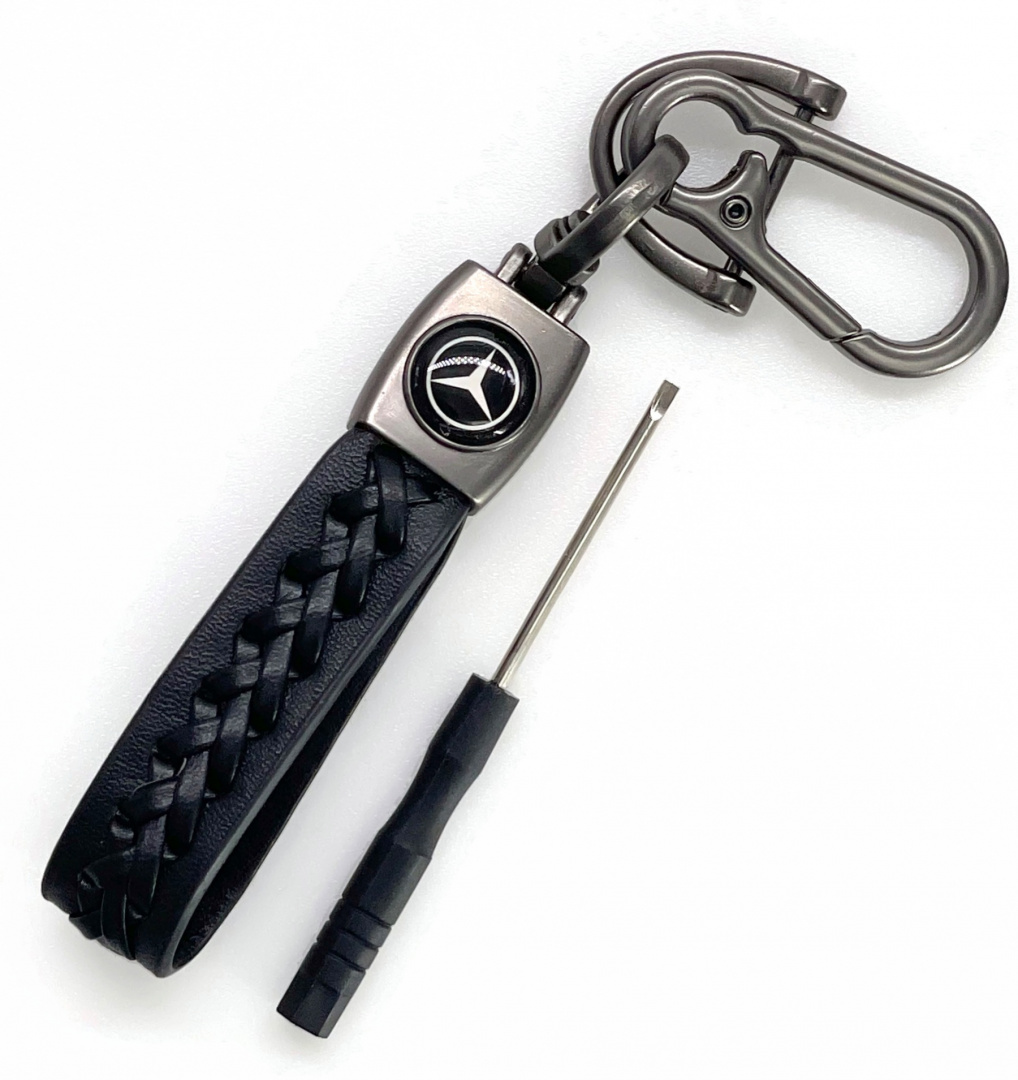 Brelok Do Kluczy Samochodowy Mercedes Metal Skóra
