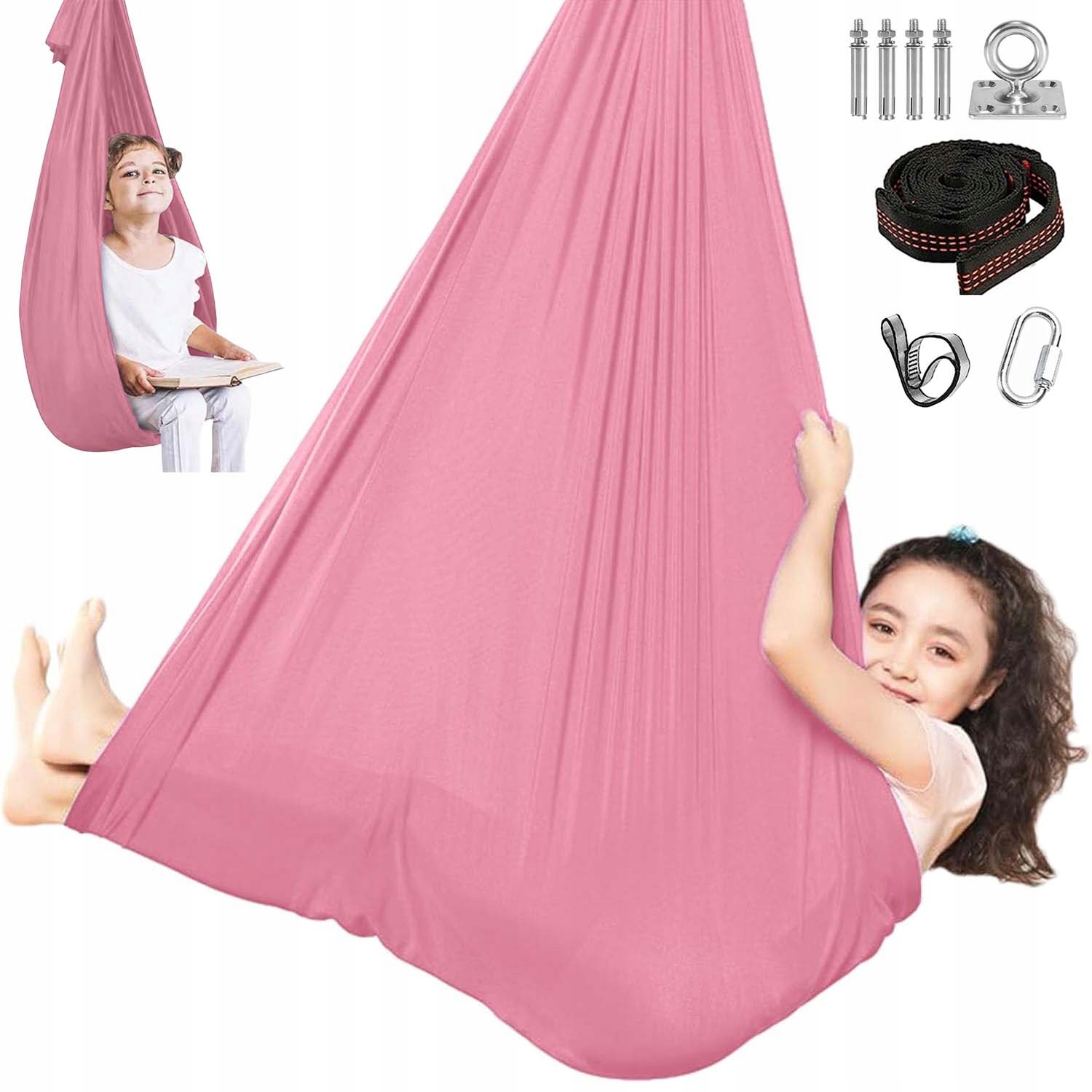 Houpací Síť – Akrobatický Šátek Pro Děti, Senzorická Houpačka, Houpací Síť 280 X 150 CM