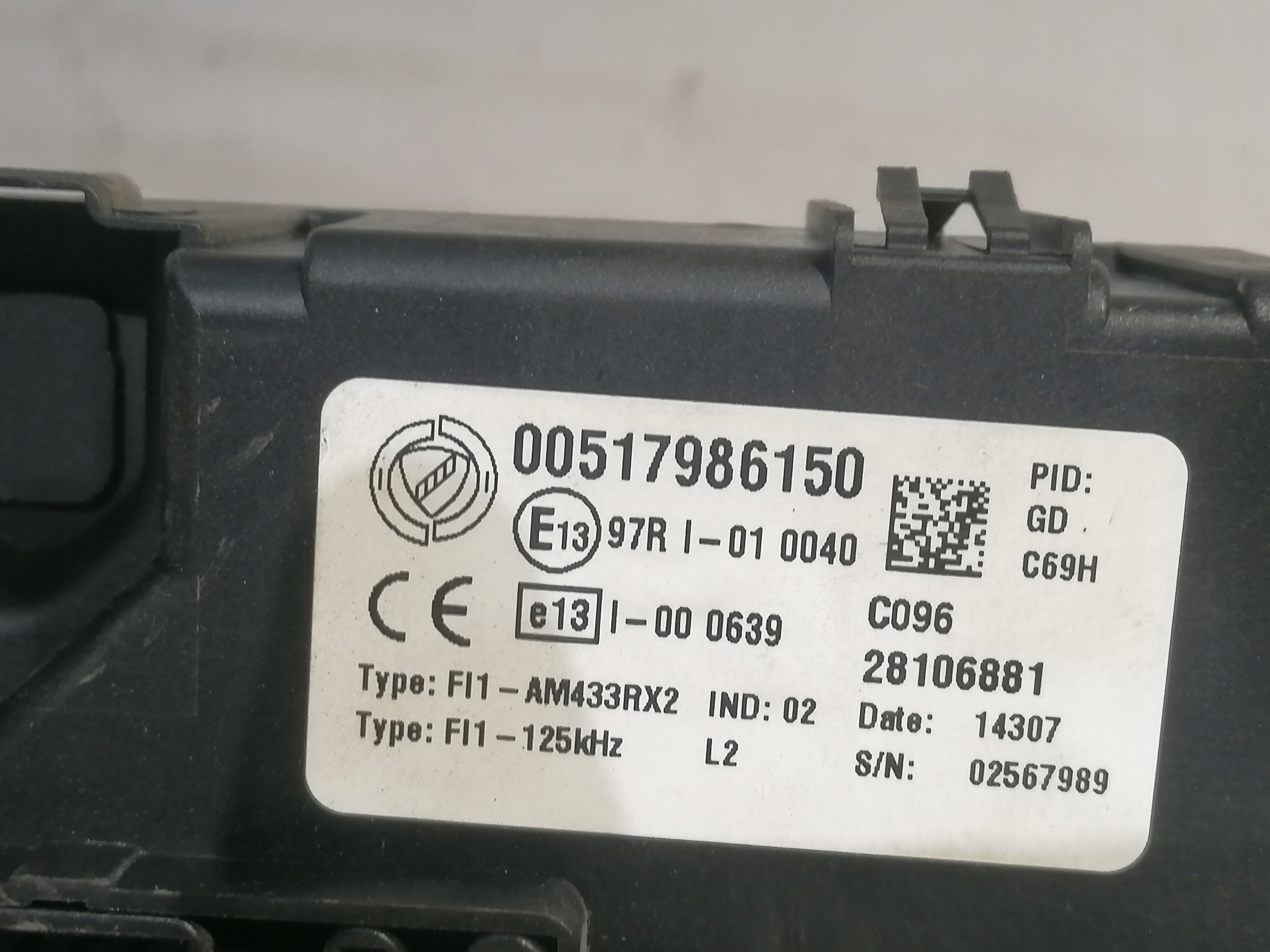 Fiat Grande Punto compartment module BSI 00517986150