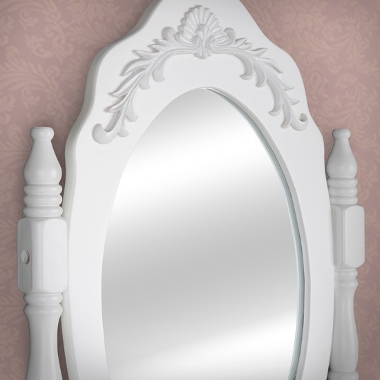 Elegancka TOALETKA KOSMETYCZNA + TABORET 06 Montaż meble do samodzielnego montażu