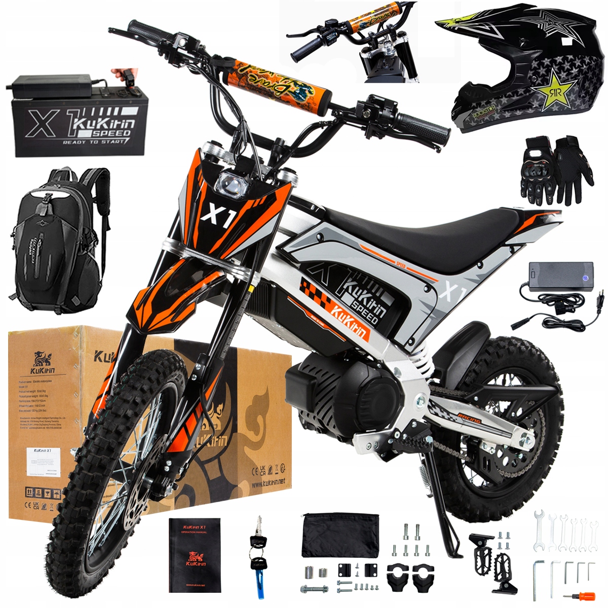 Kukirin X1 2026 Nové terénní elektrické vozidlo 2000W50KM/H 48V20.8Ah 14''