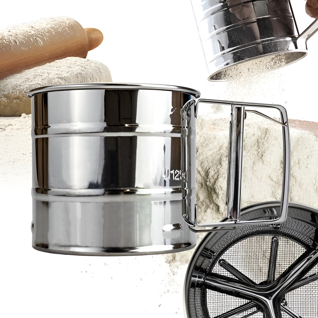 PRZESIEWACZ do MĄKI CUKRU KUBEK SITO STALOWY