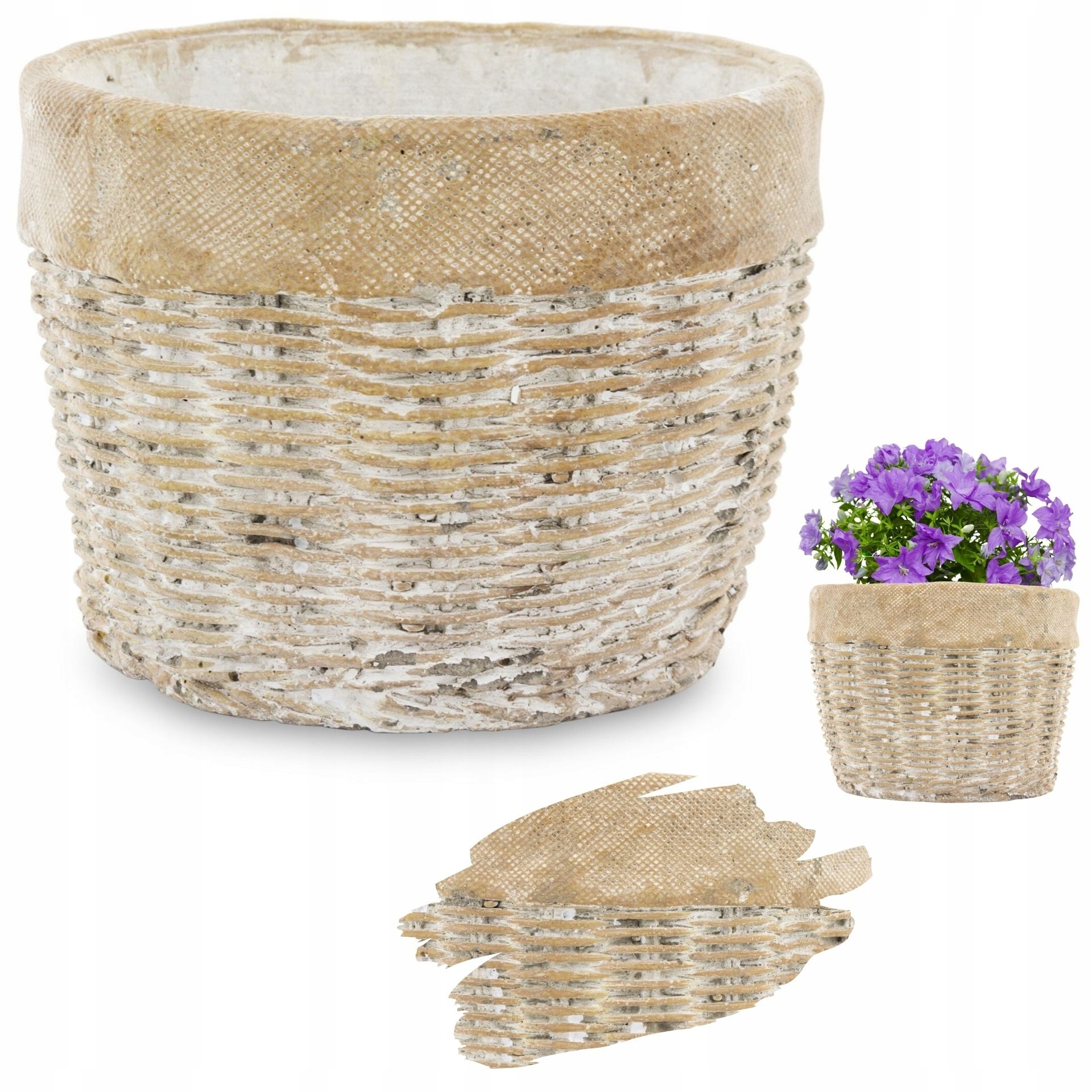 

Osłonka Na Doniczkę Kwiaty Mała Okrągła Brąz Ø13cm