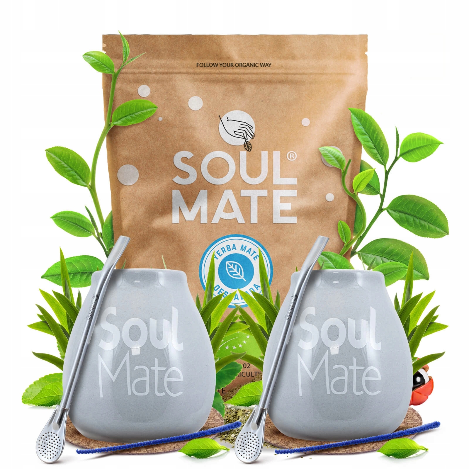 Levně Yerba Mate Soul Mate Organica Menta Limon 2x500 g 1 kg