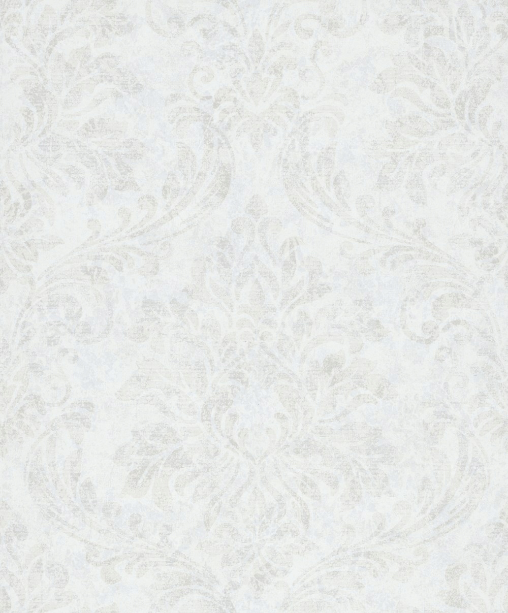 Bílá Tapeta Vzor Ornamenty Damašek Glamour Do Obývacího Pokoje