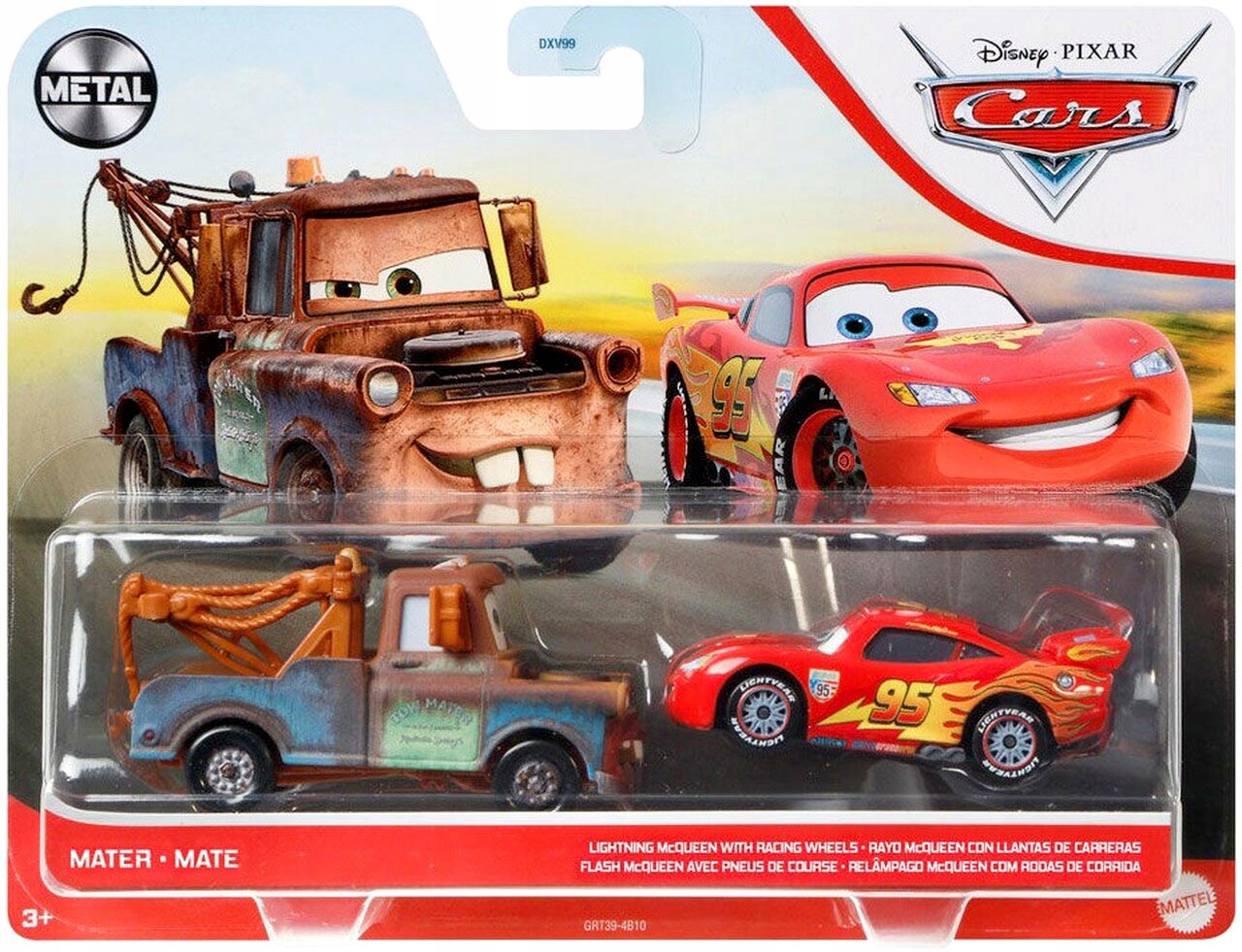 MATTEL CARS AUTA ZYGZAK McQUEEN ZŁOMEK MATER 1:55