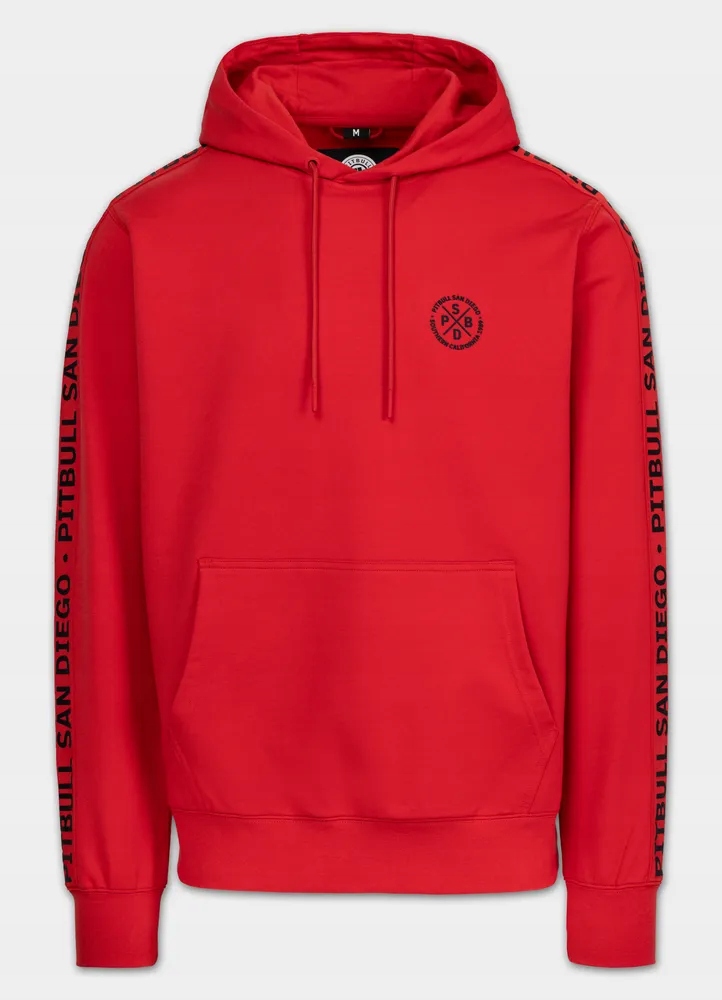 Pánská Mikina s kapucí Pitbull Tape Parker měkký úplet klokanka M