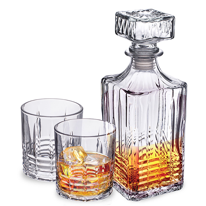 

Karafka 4 szklanki zestaw 4+1 do whisky Muscat