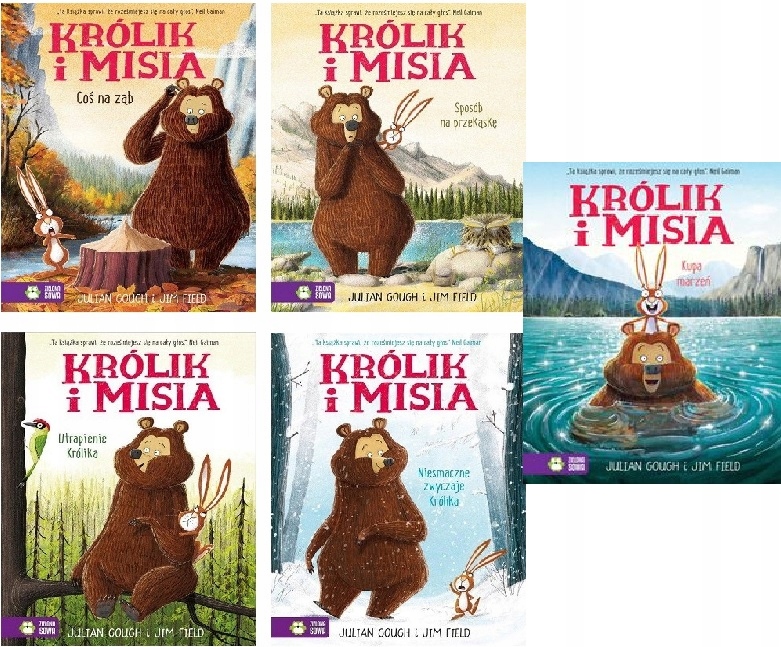 Julian Gough Królik i Misia Coś na ząb Pakiet 1+2+3+4+5